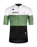 GOBIK Cyklistický dres s krátkym rukávom - CX PRO 2.0 - čierna/biela/zelená