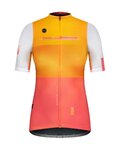 GOBIK Cyklistický dres s krátkym rukávom - STARK MANGO LADY - oranžová/biela