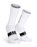 GOBIK Cyklistické ponožky klasické - SUPERB EXTRA LONG - biela