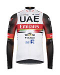 GOBIK Cyklistický dres s dlhým rukávom zimný - UAE 2021 PACER - biela/červená