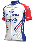 ALÉ Cyklistický dres s krátkym rukávom - GROUPAMA FDJ 2018 - biela/modrá/červená