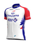 ALÉ Cyklistický dres s krátkym rukávom - GROUPAMA FDJ 2021 - červená/modrá/biela