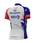ALÉ Cyklistický dres s krátkym rukávom - GROUPAMA FDJ 2021 - červená/modrá/biela