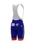 ALÉ Cyklistické nohavice krátke s trakmi - GROUPAMA FDJ 2022 - červená/biela/modrá