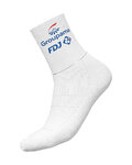 ALÉ Cyklistické ponožky klasické - GROUPAMA FDJ 2021 - biela
