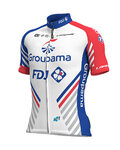ALÉ Cyklistický dres s krátkym rukávom - GROUPAMA FDJ 2019 - biela/modrá/červená