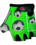 HAVEN Cyklistické rukavice krátkoprsté - DREAM KIDS - zelená/biela/čierna