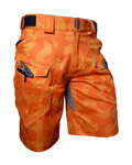 HAVEN Cyklistické nohavice krátke bez trakov - CUBES NEO - oranžová