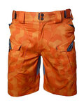 HAVEN Cyklistické nohavice krátke bez trakov - CUBES NEO - oranžová