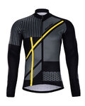 HOLOKOLO Cyklistický dres s dlhým rukávom zimný - TRACE WINTER  - žltá/čierna
