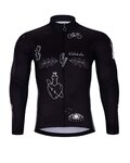 HOLOKOLO Cyklistický dres s dlhým rukávom zimný - BLACK OUT WINTER - čierna