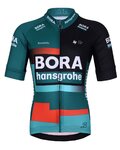 BONAVELO Cyklistický dres s krátkym rukávom - BORA 2023 KIDS - zelená/čierna/červená