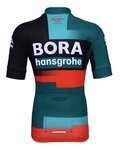BONAVELO Cyklistický dres s krátkym rukávom - BORA 2023 KIDS - zelená/čierna/červená