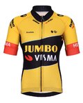 BONAVELO Cyklistický dres s krátkym rukávom - JUMBO-VISMA '23 KIDS - čierna/žltá