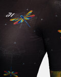 HOLOKOLO Cyklistický dres s krátkym rukávom - DRAGONFLIES ELITE LADY - čierna