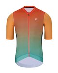HOLOKOLO Cyklistický dres s krátkym rukávom - INFINITY - oranžová/zelená/červená