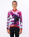 HOLOKOLO Cyklistický dres s dlhým rukávom zimný - SUNSET LADY WINTER - viacfarebná