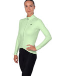 HOLOKOLO Cyklistický dres s dlhým rukávom zimný - PHANTOM LADY WINTER - svetlo zelená