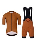 HOLOKOLO Cyklistický krátky dres a krátke nohavice - VICTORIOUS - hnedá