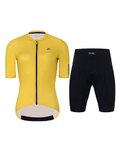 HOLOKOLO Cyklistický krátky dres a krátke nohavice - VICTORIOUS LADY - žltá/čierna