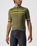CASTELLI Cyklistický krátky dres a krátke nohavice - GRIMPEUR - zelená/čierna