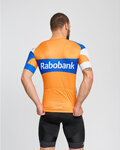 BONAVELO Cyklistický krátky dres a krátke nohavice - RABOBANK - oranžová/čierna/modrá