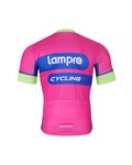 BONAVELO Cyklistický krátky dres a krátke nohavice - LAMPRE - ružová/čierna