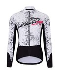 HOLOKOLO Cyklistická zimná bunda a nohavice - GRAFFITI LADY - biela/čierna