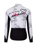 HOLOKOLO Cyklistická zimná bunda a nohavice - GRAFFITI LADY - biela/čierna