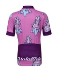 HOLOKOLO Cyklistický krátky dres a krátke nohavice - UNICORNS - fialová/čierna