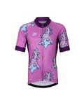 HOLOKOLO Cyklistický krátky dres a krátke nohavice - UNICORNS - fialová/čierna