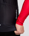 HOLOKOLO Cyklistický dres s dlhým rukávom zimný - ARROW WINTER - červená/čierna