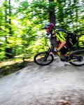 HOLOKOLO Cyklistický dres s krátkym rukávom - TYRE MTB - čierna/šedá/zelená