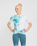 RIVANELLE Cyklistický krátky dres a krátke nohavice - FLOWERY LADY - zelená/viacfarebná