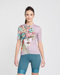 RIVANELLE Cyklistický krátky dres a krátke nohavice - MADAM FLOWER - viacfarebná/zelená