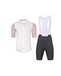 HOLOKOLO Cyklistický krátky dres a krátke nohavice - PERFORMANCE - béžová/čierna