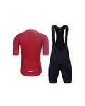 HOLOKOLO Cyklistický krátky dres a krátke nohavice - EYELET - bordová