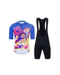 HOLOKOLO Cyklistický krátky dres a krátke nohavice - VOYAGE - viacfarebná/modrá