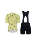 RIVANELLE Cyklistický krátky dres a krátke nohavice - METTLE LADY  - žltá/čierna