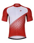 HOLOKOLO Cyklistický dres s krátkym rukávom - DUSK - biela/červená