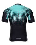HOLOKOLO Cyklistický dres s krátkym rukávom - FROSTED - čierna/tyrkysová