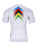 HOLOKOLO Cyklistický dres s krátkym rukávom - HYPER - biela/dúhová