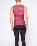 HOLOKOLO Cyklistické tričko bez rukávov - BREEZE - čierna/červená