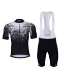 HOLOKOLO Cyklistický krátky dres a krátke nohavice - FROSTED - čierna/biela