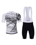 HOLOKOLO Cyklistický krátky dres a krátke nohavice - CLASH - biela/čierna