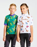 HOLOKOLO Cyklistický dres s krátkym rukávom - DINOSAURS KIDS - zelená