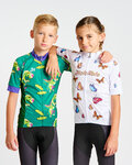 HOLOKOLO Cyklistický dres s krátkym rukávom - BUTTERFLIES KIDS - biela/viacfarebná