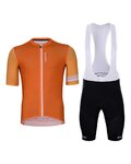 HOLOKOLO Cyklistický krátky dres a krátke nohavice - JUICY ELITE - oranžová/čierna
