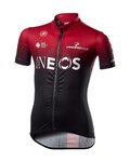 CASTELLI Cyklistický dres s krátkym rukávom - INEOS 2020 KIDS - červená/čierna