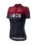 CASTELLI Cyklistický dres s krátkym rukávom - TEAM INEOS 2019 LADY - červená/čierna